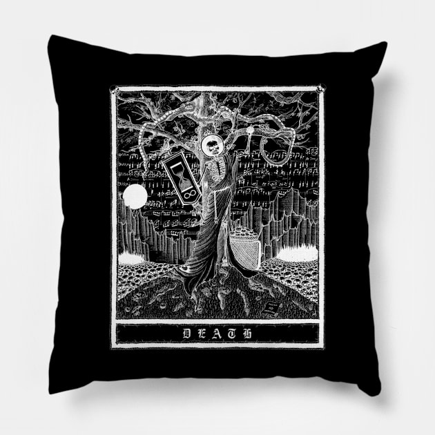 Death Arcana (negative version) Pillow by Nogh.art