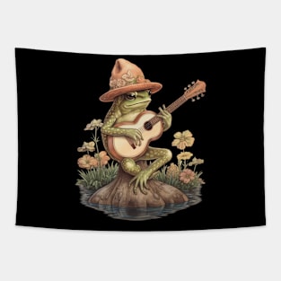 Cottagecore Aesthetic Frog Cute Vintage Tapestry