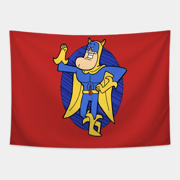 Bananaman Cartoon Tapestry by Pickledjo