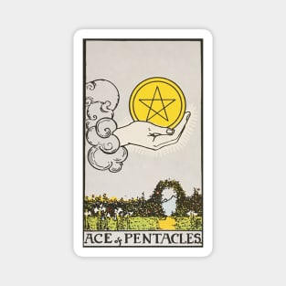 Ace of pentacles tarot card Magnet