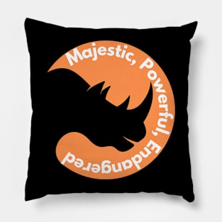 Rhinos Majestic Powerful and Endangered | World Rhinos Day Pillow