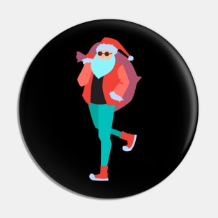 Hipster Santa Pin