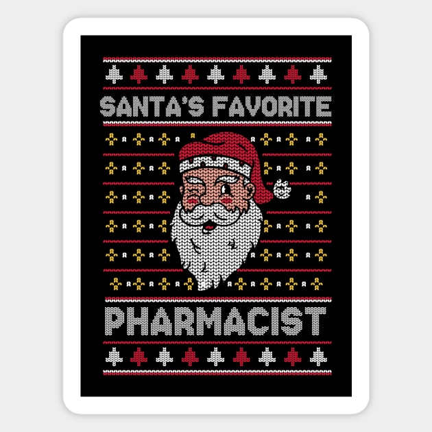 Santa's Favorite Pharmacist Funny Christmas Xmas Santa Hat T-Shirt Santa's Favorite Pharmacist Funny Christmas Xmas Santa Hat T-Shirt