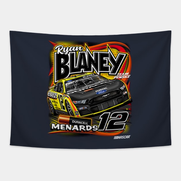 Ryan Blaney Car Tapestry by art.Hamdan