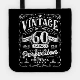 Vintage 60th Birthday For Him 1960 Aged To Perfection Tote