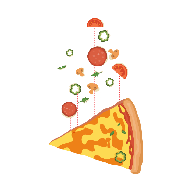 Pizza floating island - Hot pizza is in the air - I love Pizza by thewishdesigns