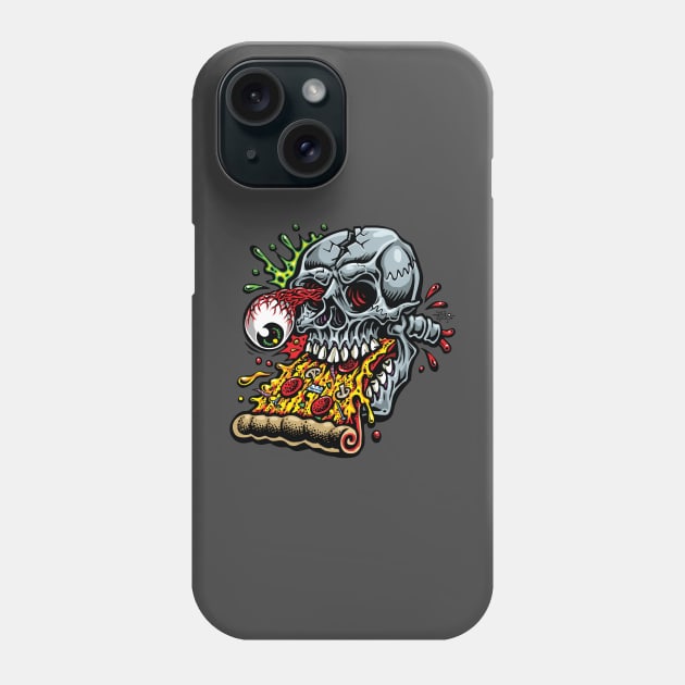 Pizza Skull Phone Case by jimbophillips