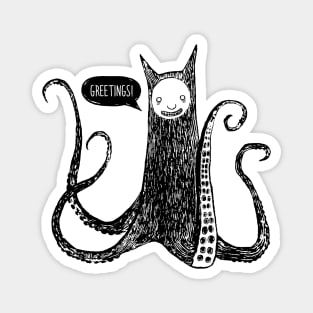 Greetings from the kraken cat Magnet