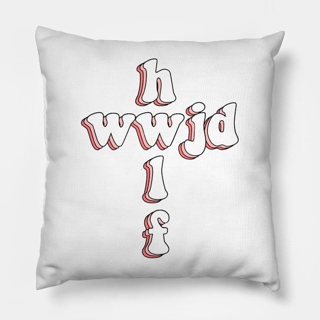 wwjd x hwlf Pillow by mansinone3