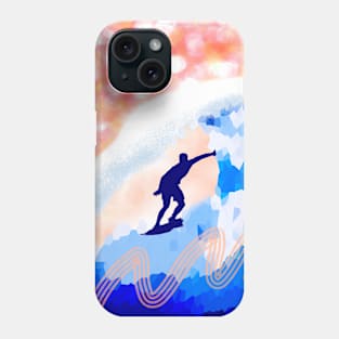 Orange Surf Sunset Phone Case