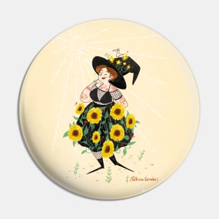 Yellow Witch / Wiccan Pin