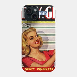 Vintage Romance Comic Book Cover - Boy Meets Girl Phone Case