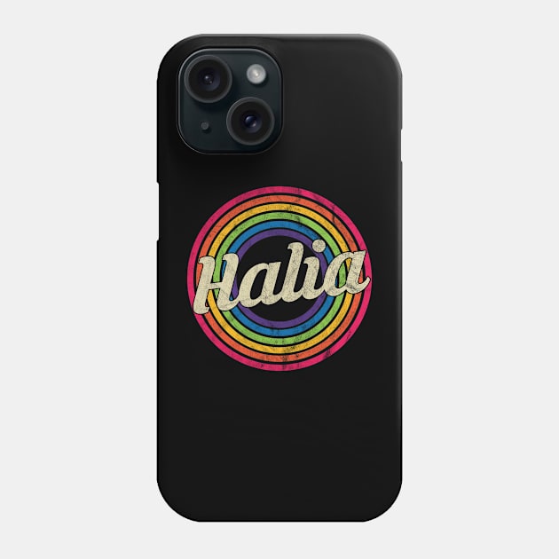 Halia - Retro Rainbow Faded-Style Phone Case by MaydenArt