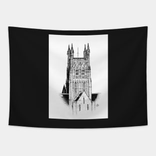 Worcester Cathedral - Stipple Drawing Tapestry