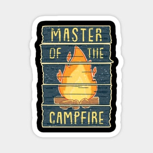 Master of the Campfire - Funny Vintage Camping Gift Magnet