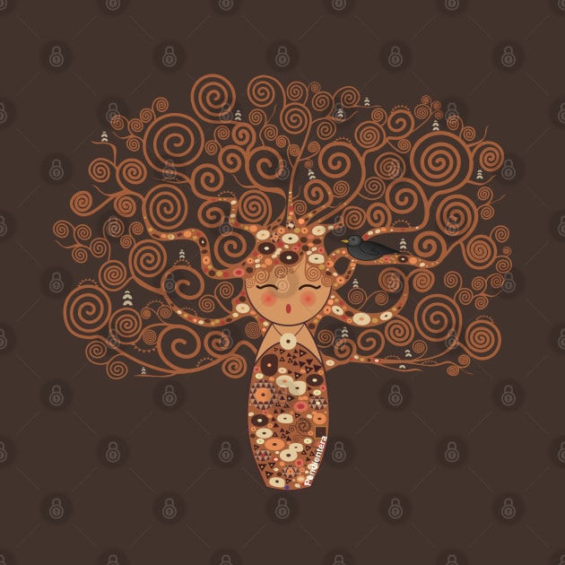 Kokeshi Tree of life of Klimt by Pendientera