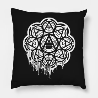 Anarcho Flower White Pillow