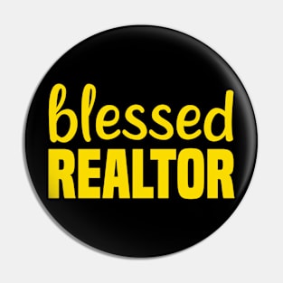 Realtor Blessed Fathers Day Gift Funny Retro Vintage Pin