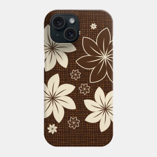 Brown floral design Phone Case