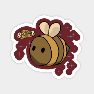 Cinnamon Bun Bee Magnet