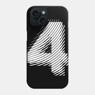 blurred 4 in white Phone Case