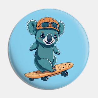 Skater Koala Pin