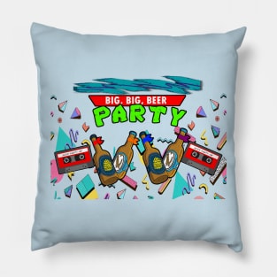 Big Beer Party 1990's Pillow