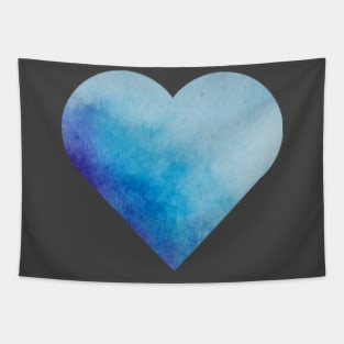 Light blue watercolor heart Tapestry