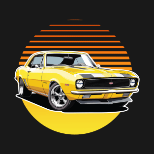 1967 Yellow Camaro Vintage American Muscle T-Shirt