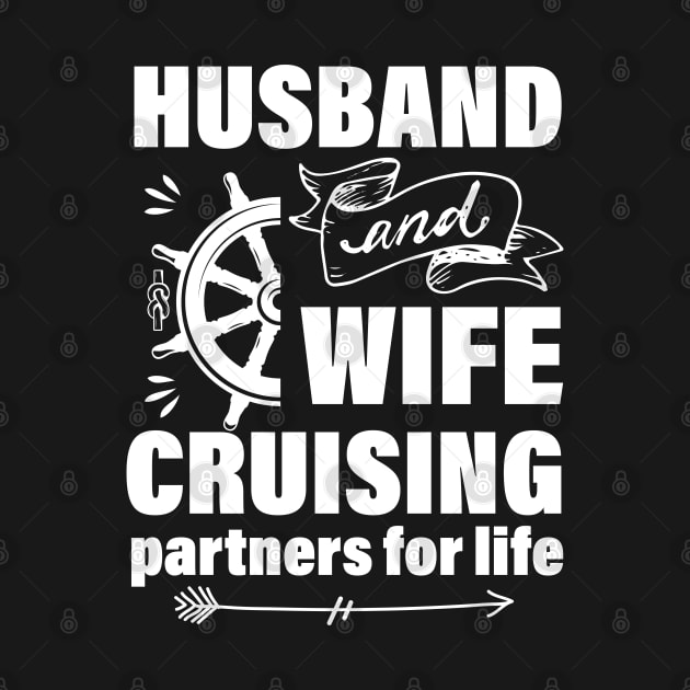 Husband And Wife Cruising Partners For Life Retro Vintage by chidadesign