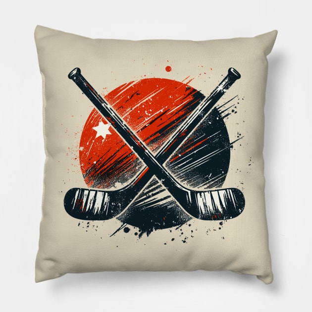 Hockey Lover Pillow by Vehicles-Art