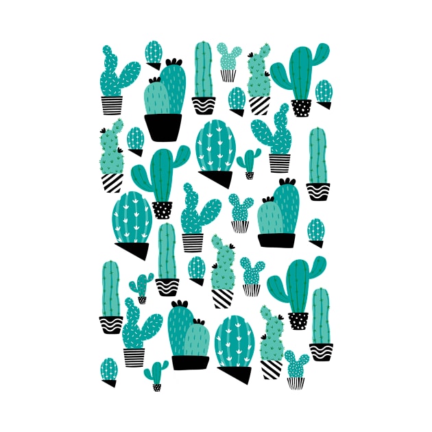 Modern Cactus Pattern by Annalaven