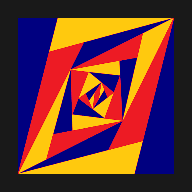 red blue and yellow  triangles by OmarZArtShop