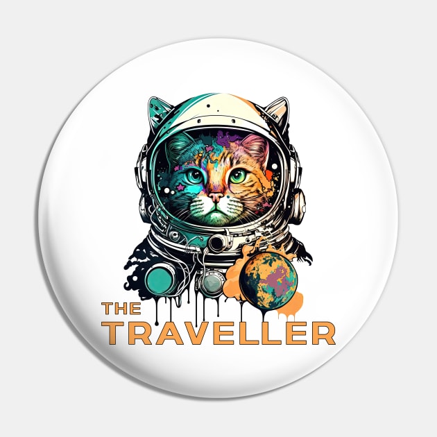 Cat space traveller Pin by MaxDeSanje 