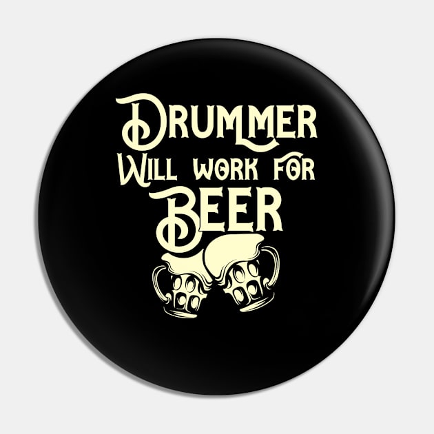 Drummer will work for beer design. Perfect present for mom dad friend him or her Pin by SerenityByAlex