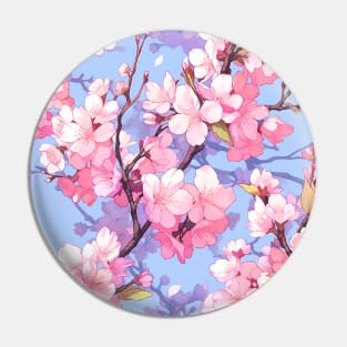 Cherry Blossom Tree Pattern Pin