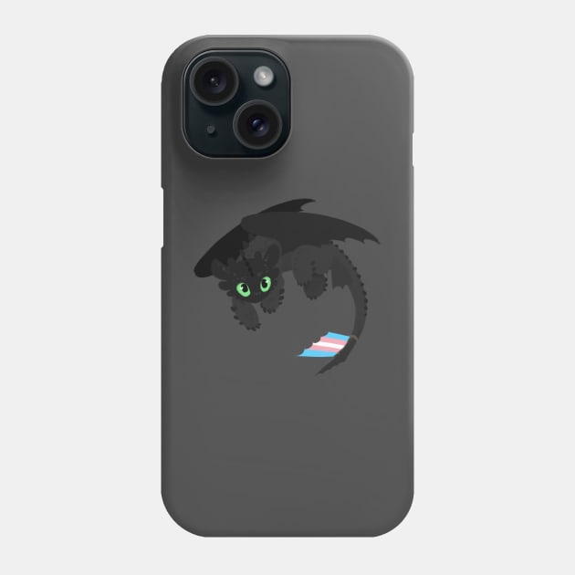 Toothless (Trans, Pink) Phone Case by IceOfWaterflock