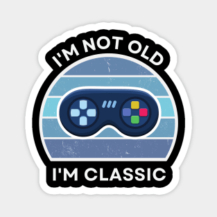 I'm not old, I'm Classic | Game Controller | Retro Hardware | Vintage Sunset | '80s '90s Video Gaming Magnet