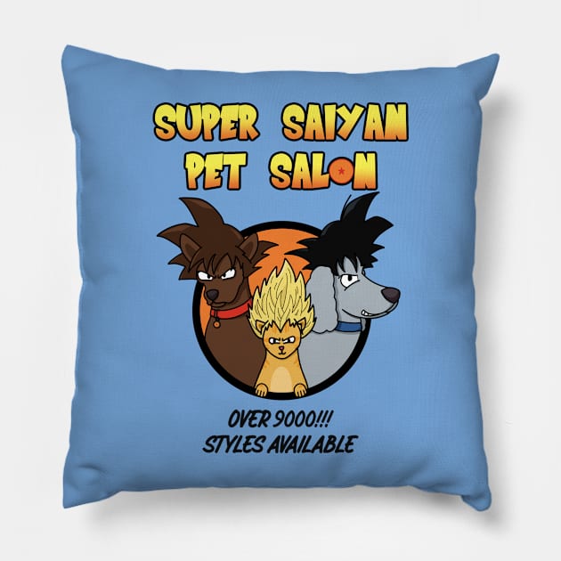 Super Saiyan Pet Salon - Dragonball anime Pillow by WatershipBound