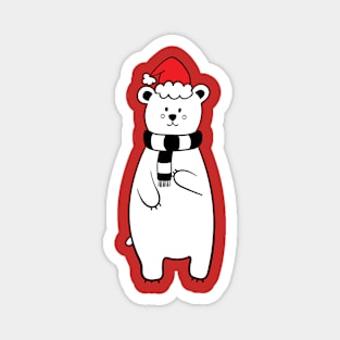 Christmas polar bear Magnet