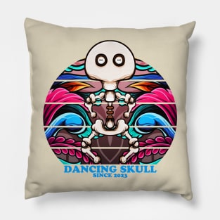 dancing skull merch Pillow