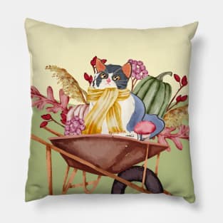 Feline Fall Fun Pillow