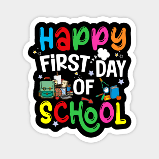 Back To School Happy First Day Of School Teacher Student Magnet