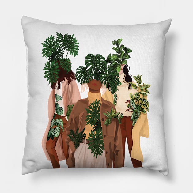 Modern Plant Ladies Pillow by Gush Art Studio 1