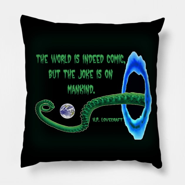 Joke on Mankind Pillow by dflynndesigns