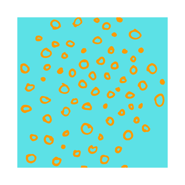 Abstract boho orange bubble pattern by Word and Saying