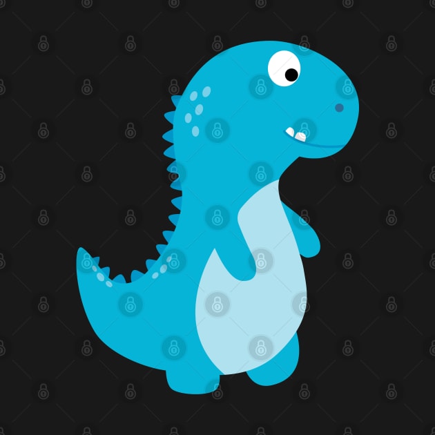 Cute blue Dino by sj_arts