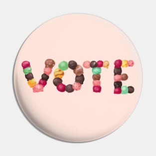 Vote (Ice Cream Scoops) Pin