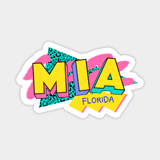 Miami, Florida Retro 90s Logo Magnet