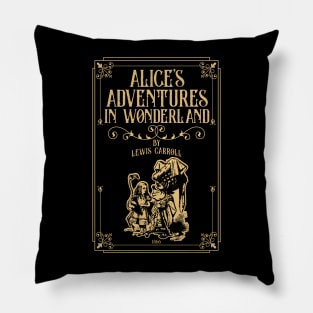 Alice in Wonderland - Lewis Carroll - Mad Hatter, White Rabbit, Cheshire Cat Pillow